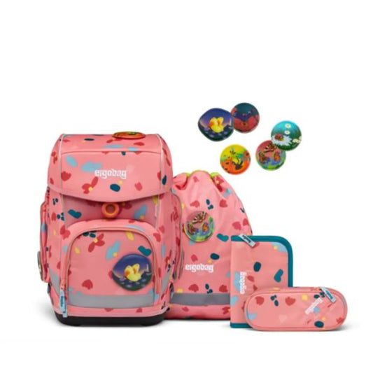 ergobag CUBE MAIN Schulrucksack-Set ZitronenfaltBär, 5-teilig