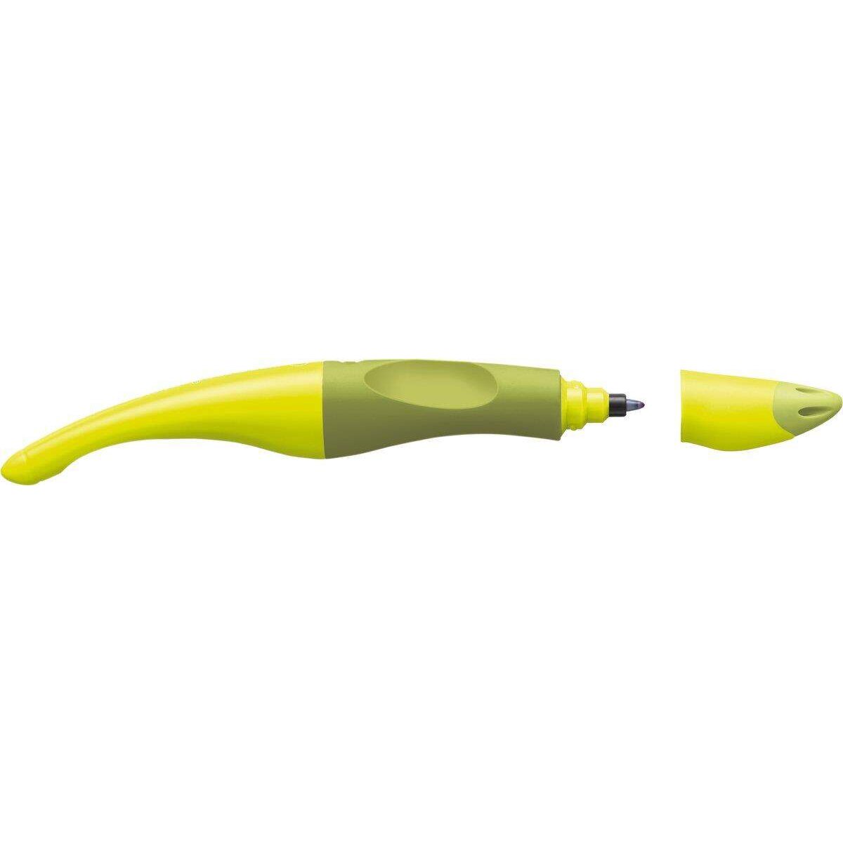 Ergonomischer Tintenroller für Linkshänder - STABILO EASYoriginal in limone/grün - Einzelstift - Schreibfarbe blau (löschbar) - inklusive Patrone