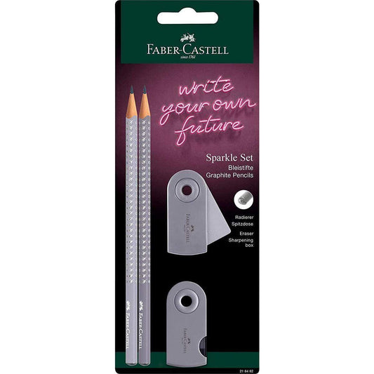 Faber-Castell 218482 - Schreibset Sparkle coconut/gray, 1 Stück