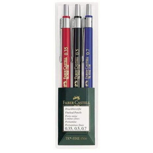 Faber-Castell Druckbleistiftset, TK-FINE 1306, 3er Etui