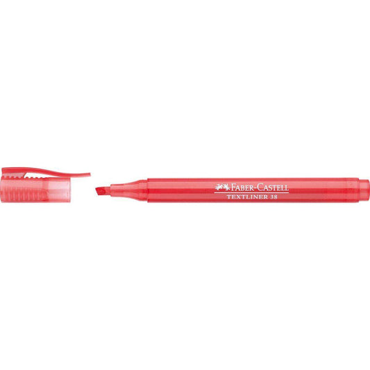 Faber-Castell Textmarker Textliner 38 mit Clip, rot