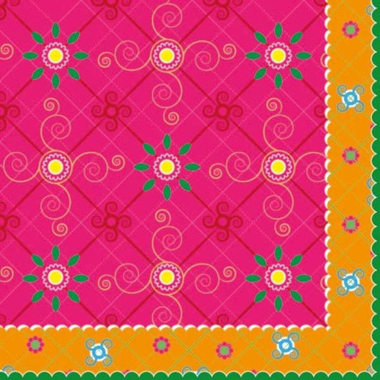 Fasana Servietten Indian Ornaments 33x33cm, 20 Stück