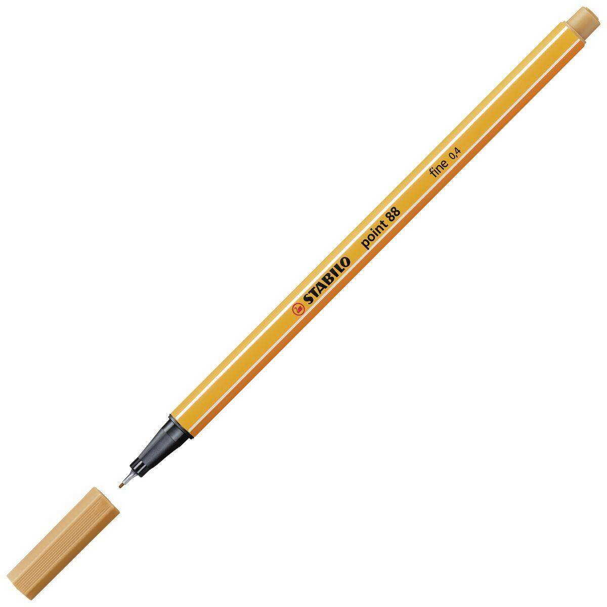 Fineliner - STABILO point 88 - Einzelstift - ocker dunkel