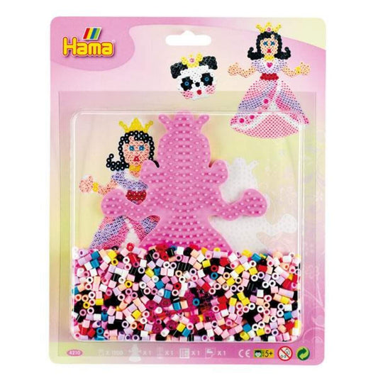 Hama Bügelperlen 4210 Set Prinzessin mit ca. 1.100 bunten Midi Bügelperlen mit Durchmesser 5 mm