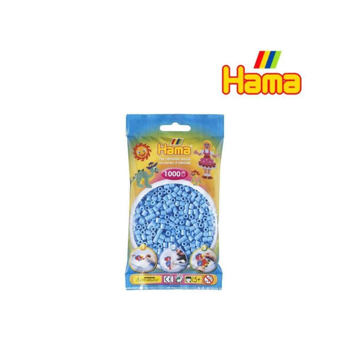 Hama Bügelperlen Midi Pastellblau, 1000 Stück