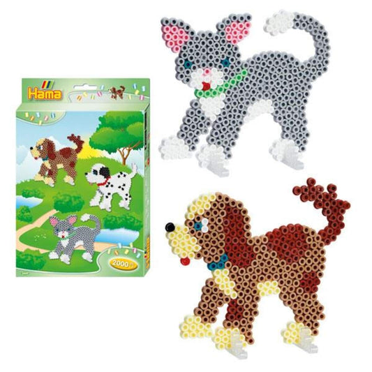 Hama Bügelperlen Perlen-Set Hund und Katze 2000er