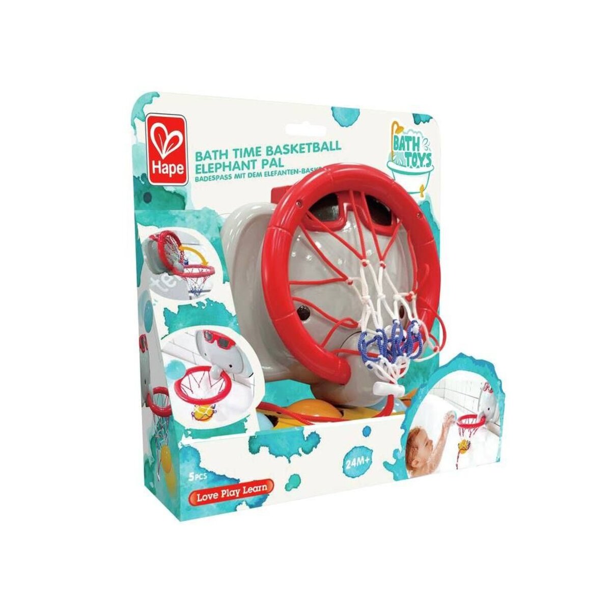 Hape Badespaß mit dem Elefanten-Basketballkorb