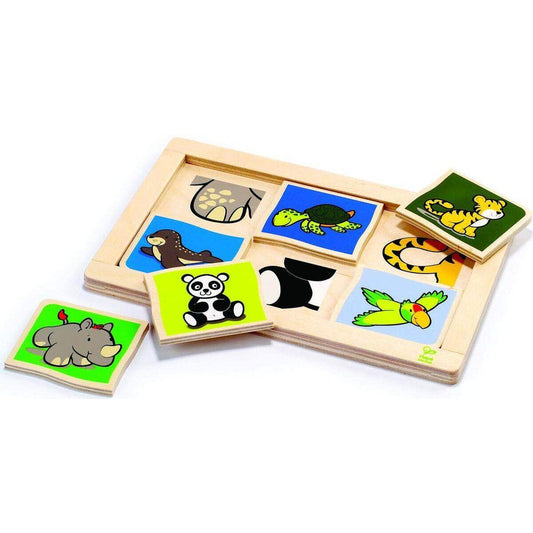 Hape Ecoline Holz-Puzzle Bedrohte Tierarten, 7 Teile