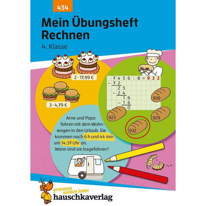 Hauschka Verlag Mein Übungsheft Rechnen 4. Klasse, A5-Heft