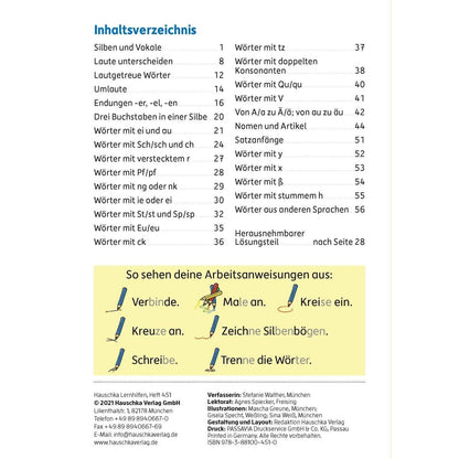 Hauschka Verlag Mein Übungsheft Rechtschreiben 1. Klasse, A5-Heft