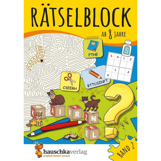 Hauschka Verlag Rätselblock ab 8 Jahre, Band 2, A5-Block