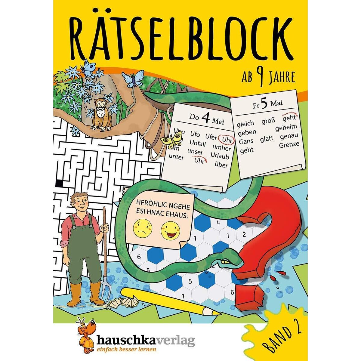 Hauschka Verlag Rätselblock ab 9 Jahre, Band 2, A5-Block