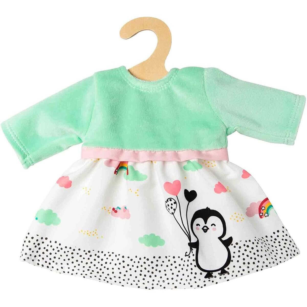 Heless 1124 - Kleid für Puppen im Pinguin Pünktchen Design, Größe 28 - 35 cm