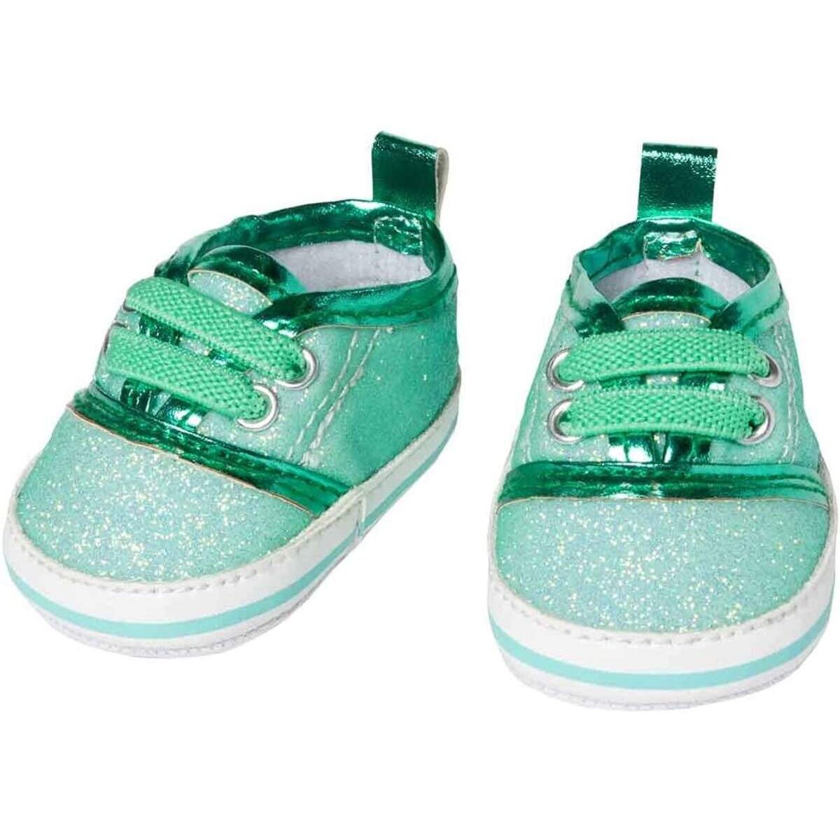 Heless Glitzer-Sneaker für Puppen, mintfarben, Größe 38 - 45 cm