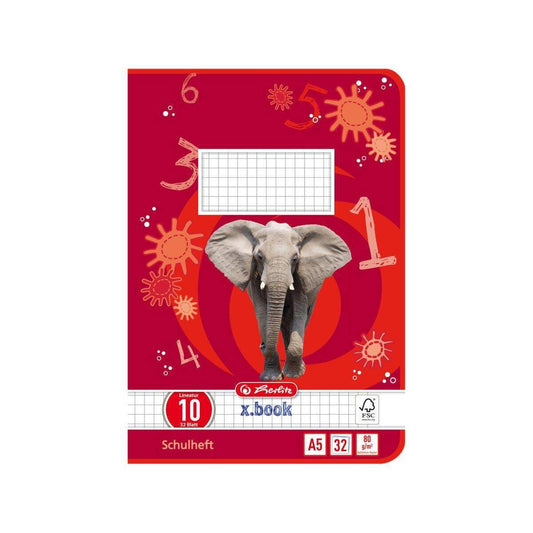 Herlitz Heft A5 32 Blatt Lineatur 10 FSC Mix Motiv Elefant