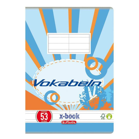 Herlitz Vokabelheft A5 FSC-Mix Lineatur 53, 32 Blatt