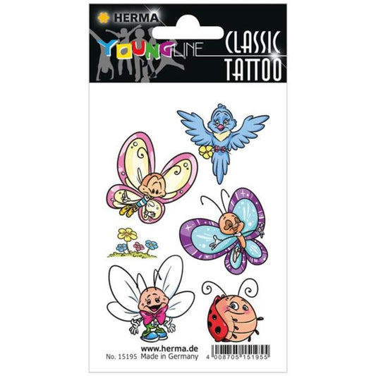 HERMA 15195 Classic Tattoo Colour - Schmetterling and Friends