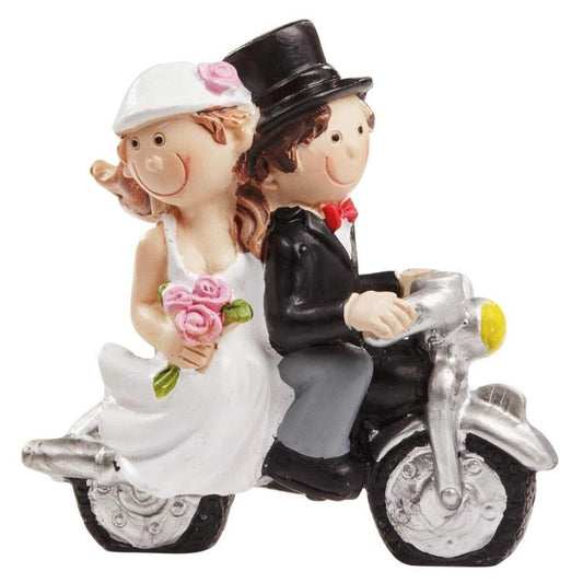 hobbyfun CREApop® Hochzeitspaar mit Motorrad, 6 x 5 cm