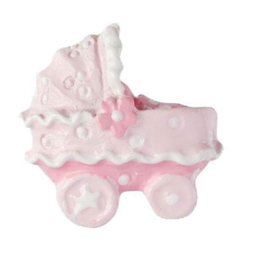 hobbyfun CREApop® Kinderwagen 2 cm, rosa, 4 Stück