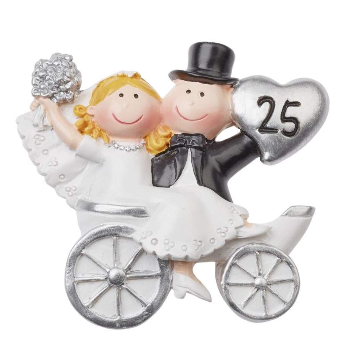 hobbyfun Hochzeitskutsche Silberhochzeit ca. 5 cm