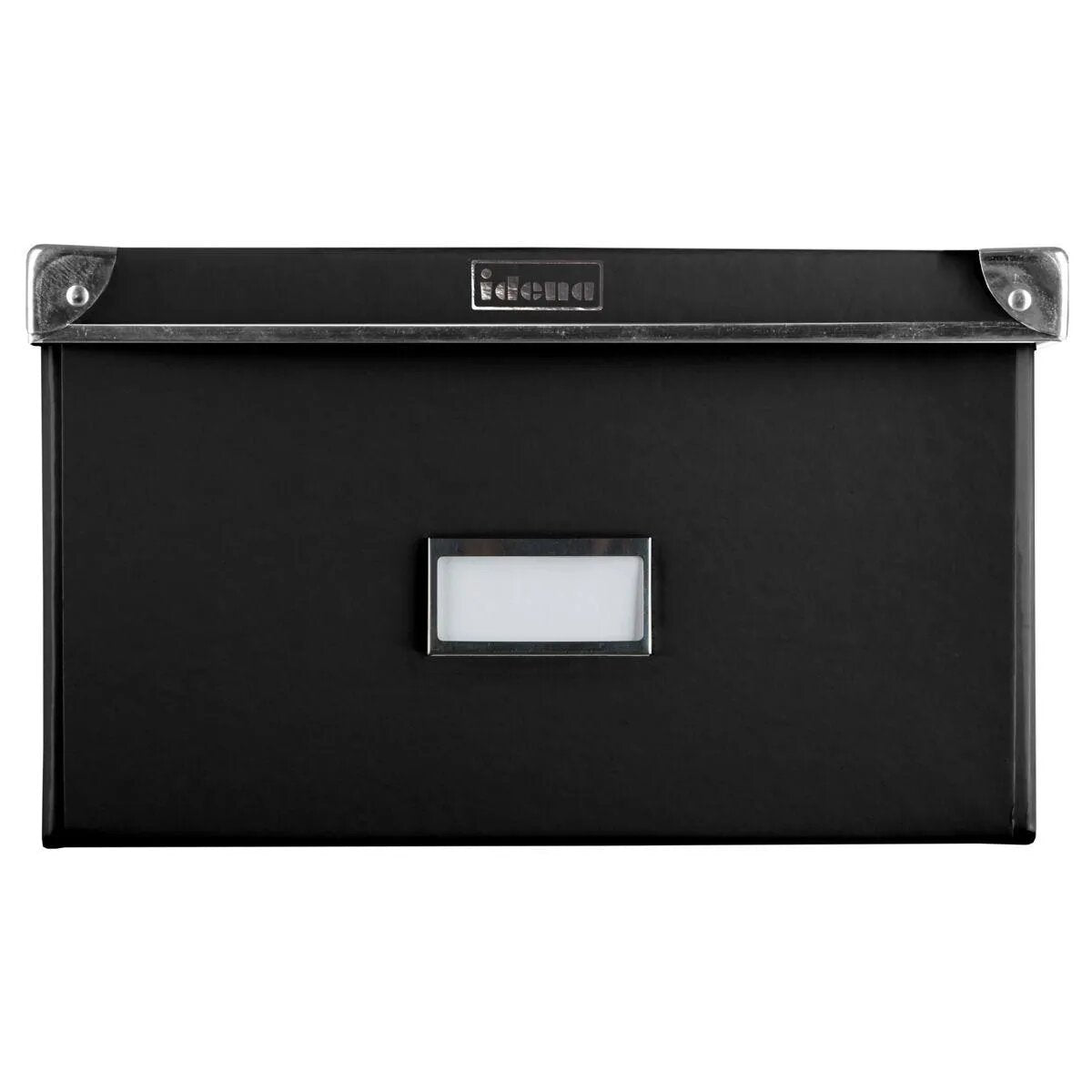 Idena Aufbewahrungsbox mit Deckel, 36 x 28 x 17 cm, aus Pappe, faltbar, schwarz