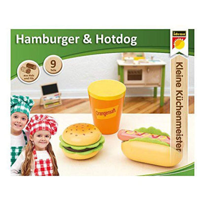 Idena Kleine Küchenmeister Hamburger & Hotdog, 9-teilig