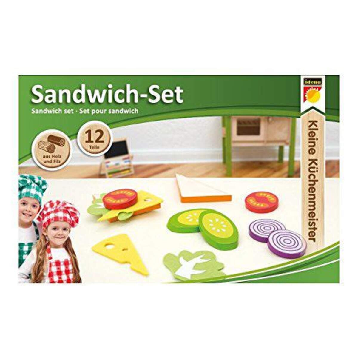 Idena Kleine Küchenmeister Sandwich-Set und Filz, 12-teilig