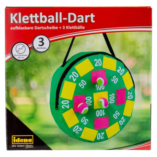 Idena Klettball-Dart, mit 3 Klettbällen, aufblasbar