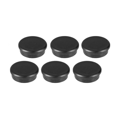 Idena Magnet rund, 6 Stück, Ø24mm, schwarz