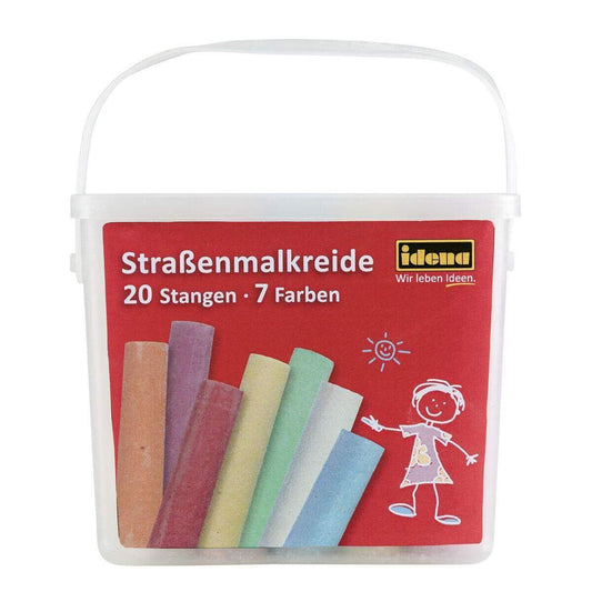 Idena Straßenmalkreide, 20 Stangen, 7 Farben