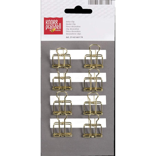 Knorr Prandell Deko-Clip 19 mm goldfarben, 8 Stück