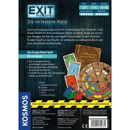 KOSMOS EXIT Das Spiel Die verlassene Hütte, Kennerspiel des Jahres 2017