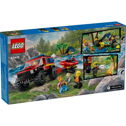 LEGO® City 60412 Feuerwehrgeländewagen mit Rettungsboot