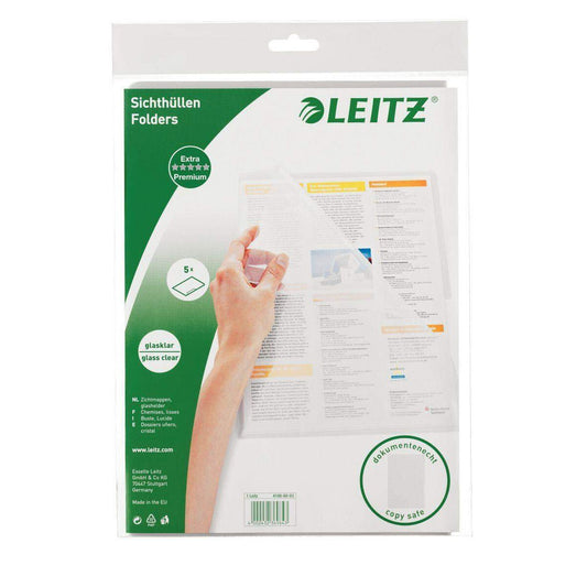 Leitz 41006003 Premiumsichthülle, transparent, A4, 5 Stück