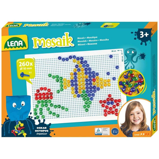 LENA® Lena Mosaik Set groß, 260er transparent 10 mm