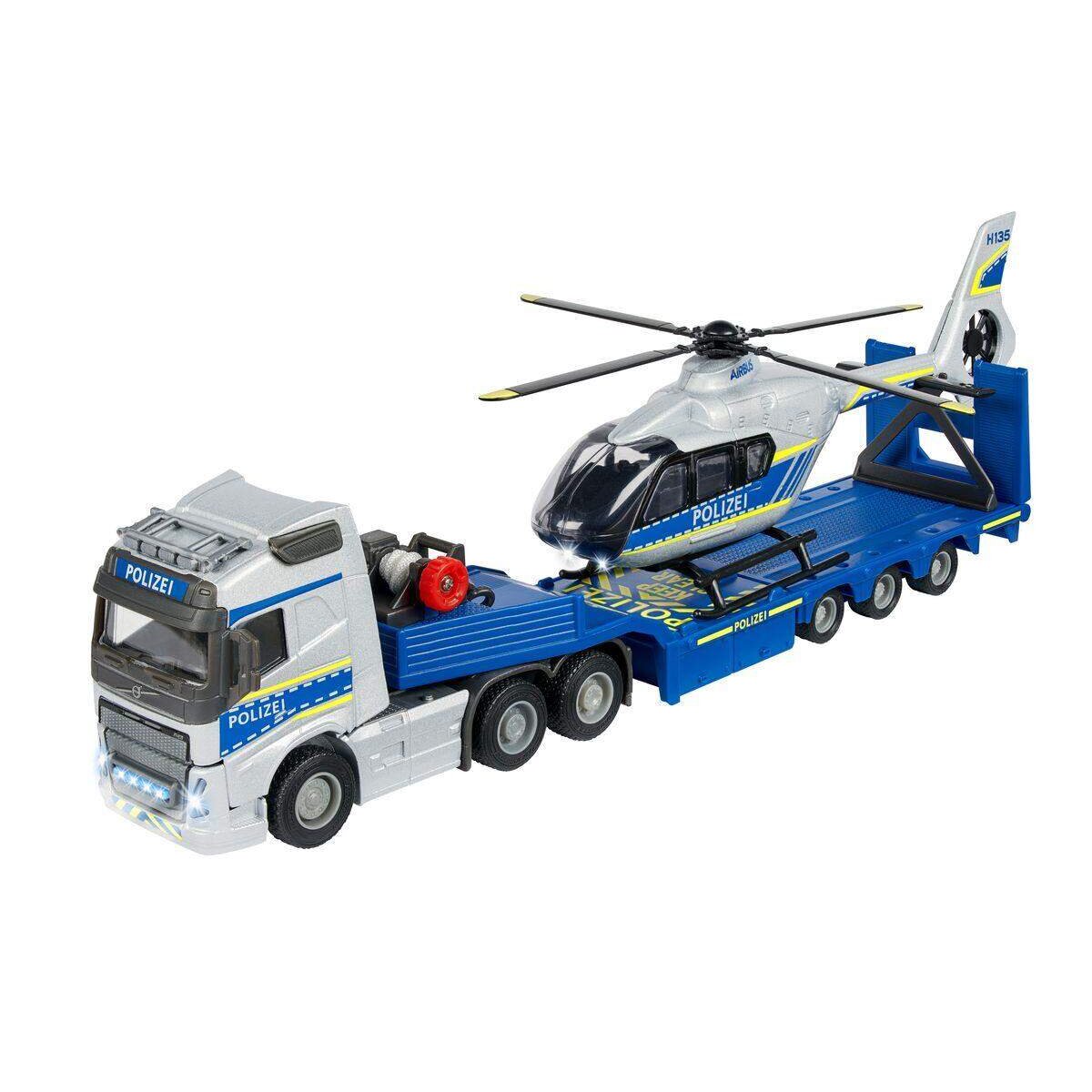 Majorette Volvo Truck +  Airbus Police Helicopter