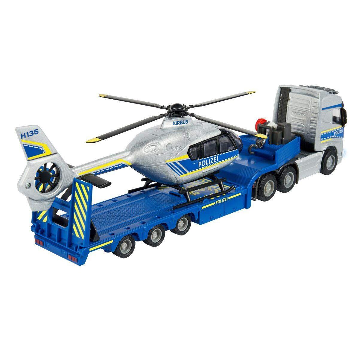 Majorette Volvo Truck +  Airbus Police Helicopter