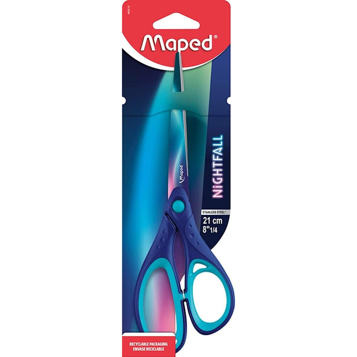 Maped Schere NIGHTFALL 21 cm asymmetrisch