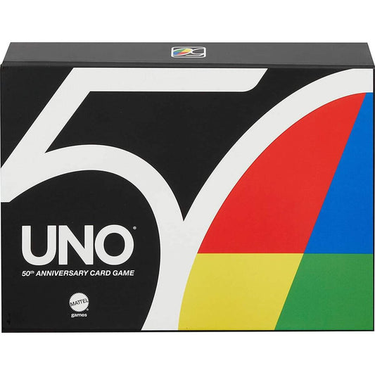 Mattel Games UNO Premium, 50 Jahre UNO Jubiläumsedition (mit Münze)