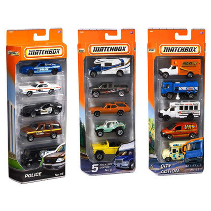 Mattel Matchbox Spielzeugautos Geschenkset 5-teilig, 1 Packung, sortiert