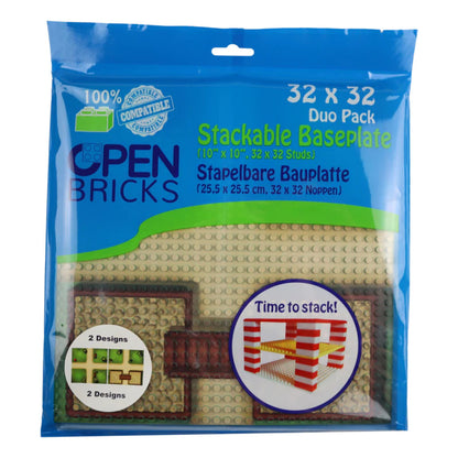 Open Bricks Baseplate 32x32 farm crossing [Duo Pack]