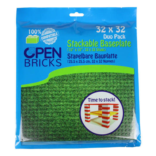 Open Bricks Baseplate 32x32 lawn [Duo Pack]