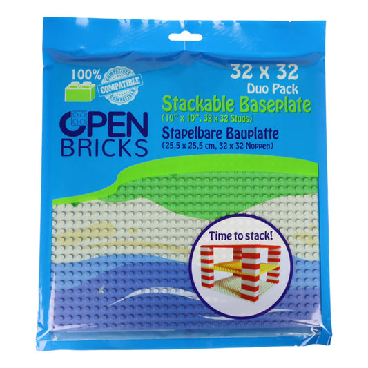 Open Bricks Baseplate 32x32 straight beach, Duo Pack