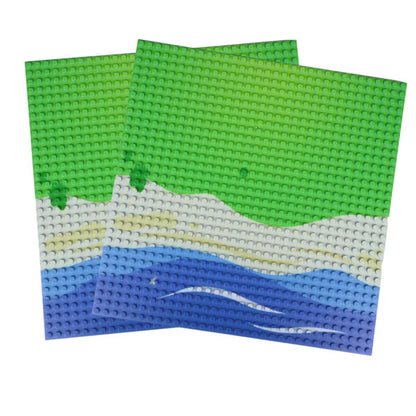 Open Bricks Baseplate 32x32 straight beach, Duo Pack