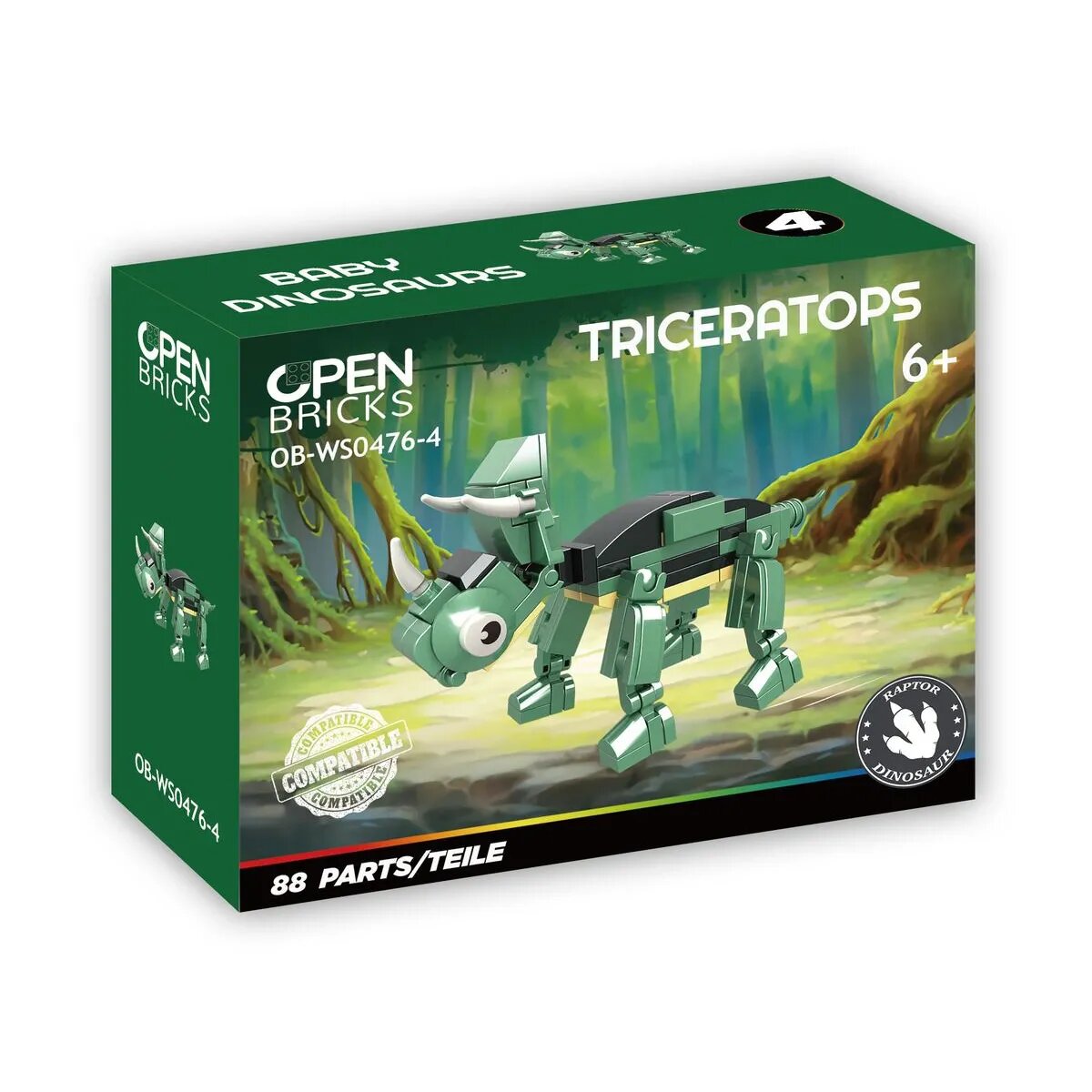 Open Bricks Dinosaurier Triceratops