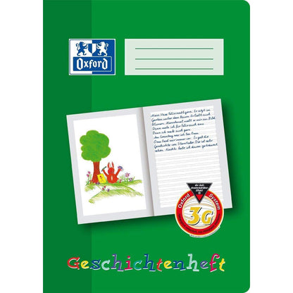 Oxford Geschichtenheft A4 Lineatur 3G Hochformat 16 Blatt, SCRIBZEE®