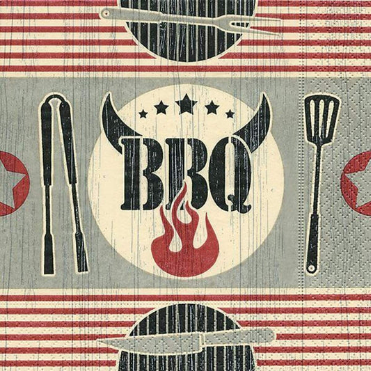 Paper & Design Serviette 25x25cm 20 Stück Five Star BBQ