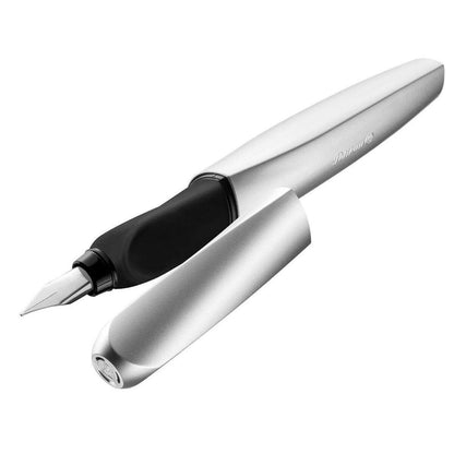 Pelikan Twist® Füller Feder M, Silver, universell für Rechts- und Linkshänder