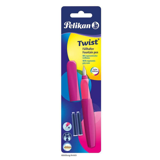 Pelikan Twist® Füller Feder M, Farben sortiert, universell für Rechts- und Linkshänder