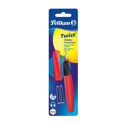Pelikan Twist® Füller Feder M, Farben sortiert, universell für Rechts- und Linkshänder